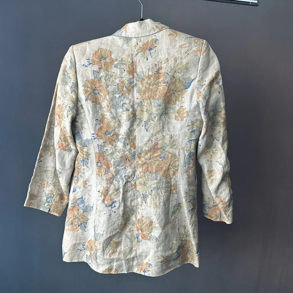 Jennifer Moore Petites size 2p 100% Linen #B16 - Picture 4 of 5